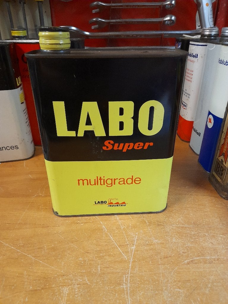 ancien bidon huile vide labo super multigrade, Enlèvement ou Envoi, Utilisé, Autres types