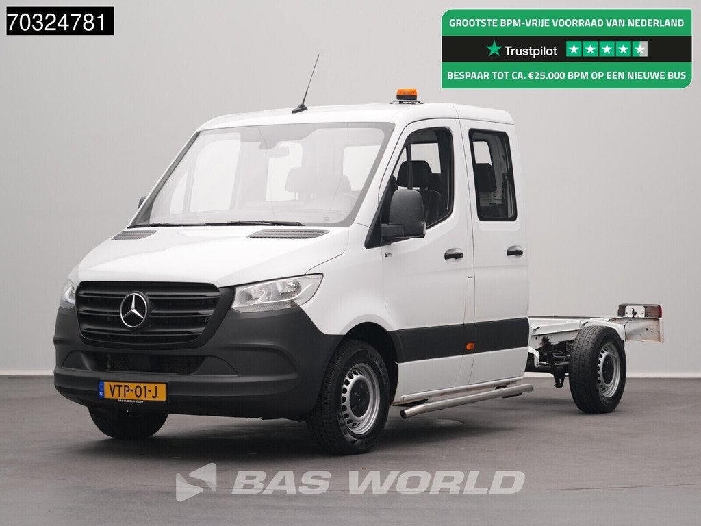 Mercedes Sprinter 311 CDI Dubbel Cabine Chassis Cabine Fahrg, Auto's, Gebruikt, Euro 6, 4 cilinders, Wit