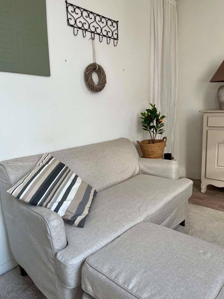 Canapé et repose-pieds Ikea Rocksjon, Maison & Meubles, Enlèvement, Comme neuf, Banc droit, Tissus