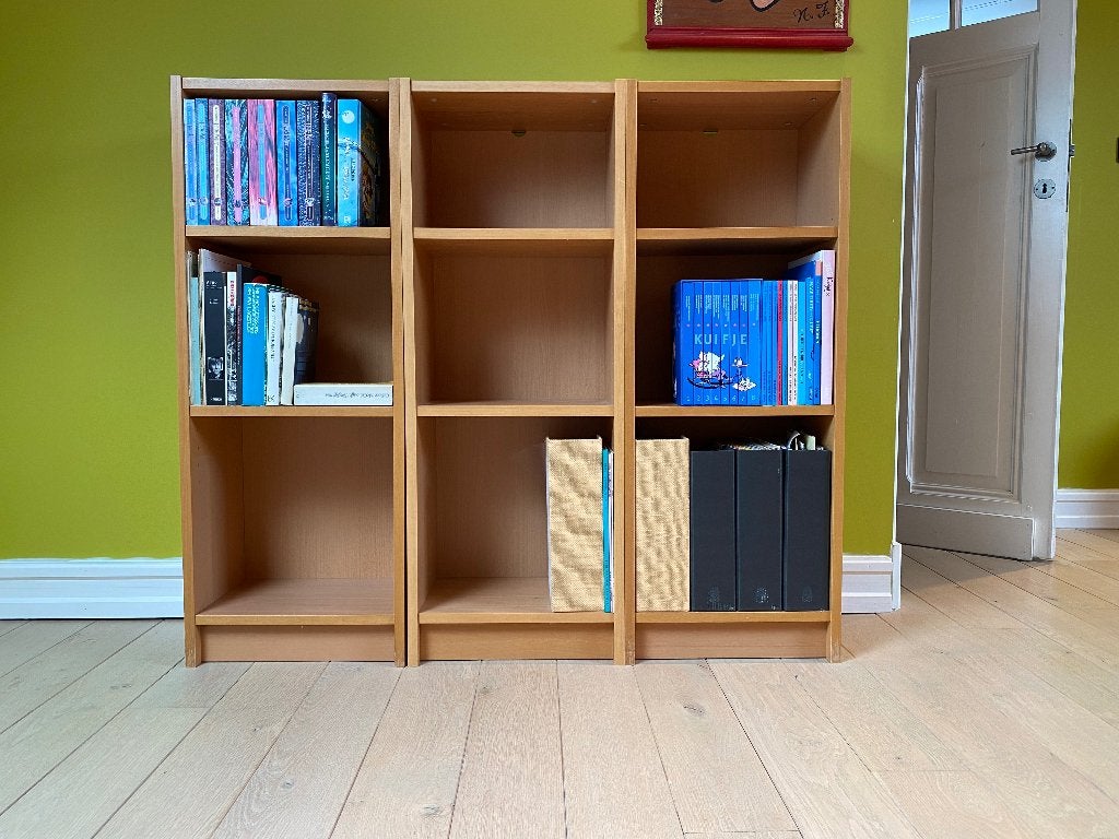 5 boekenkasten Billy / IKEA, Huis en Inrichting, Ophalen, Met plank(en), Minder dan 50 cm, Scandinavisch, functioneel