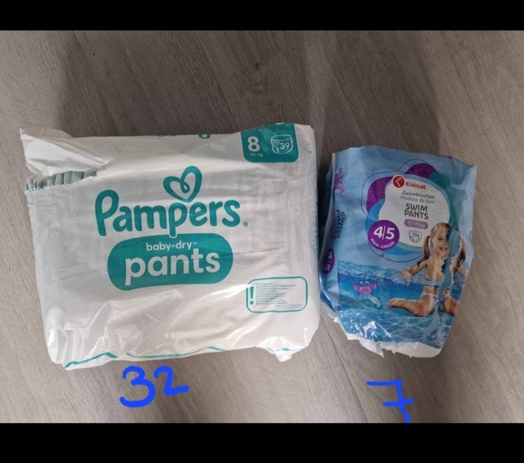 Pampers + Zwembroekjes: (diverse maten), Enlèvement
