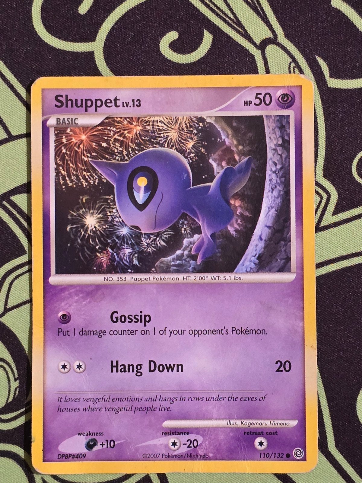 Shuppet LV.13 Pokémon-kaart uit de Secret Wonders set, Ophalen, Gebruikt, Losse kaart, Foil