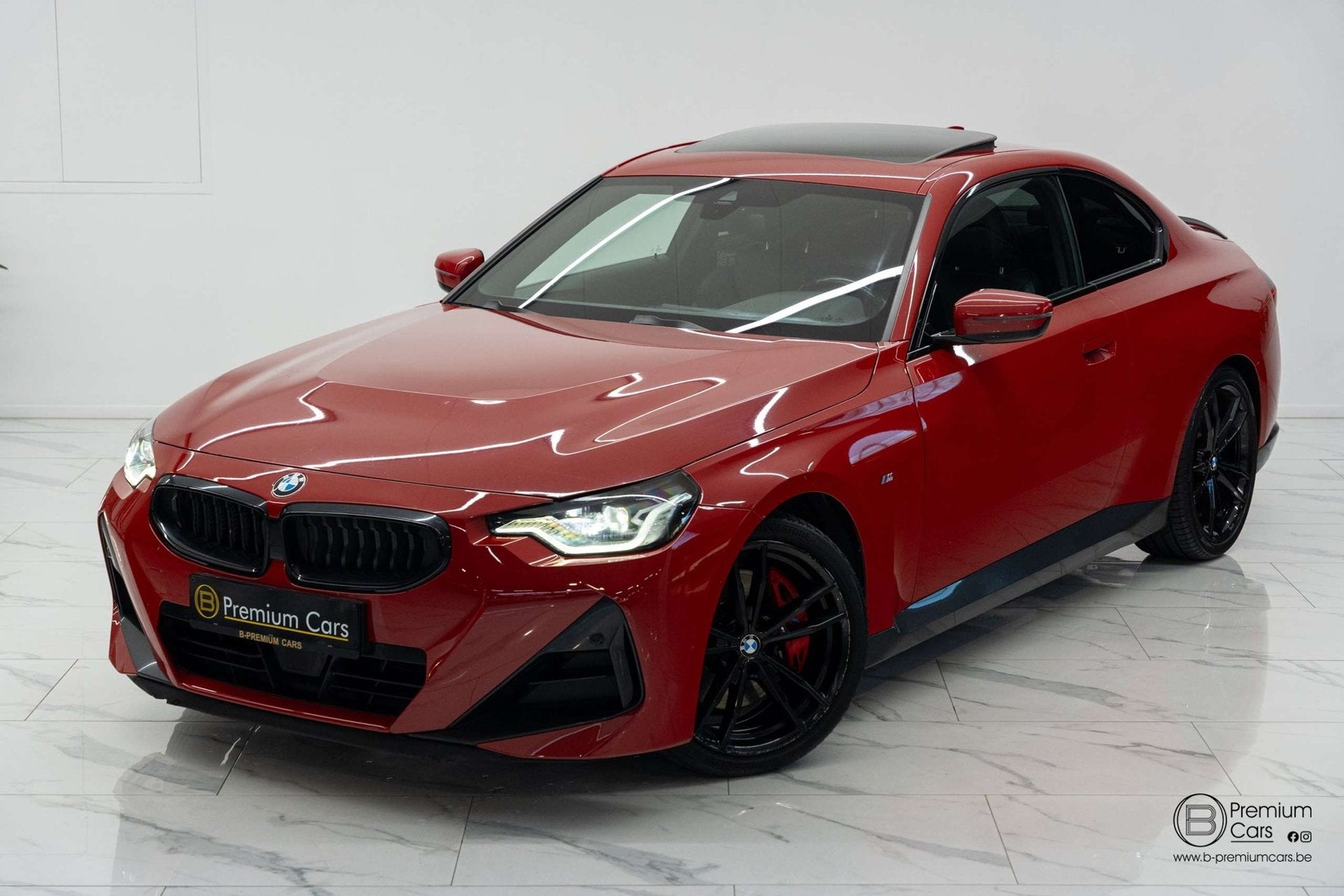 BMW 220 i Coupe Aut. M Sport! Camera, Pano, Hifi, Topper!, Autos, BMW, Rouge, Entreprise, Noir, 2 portes