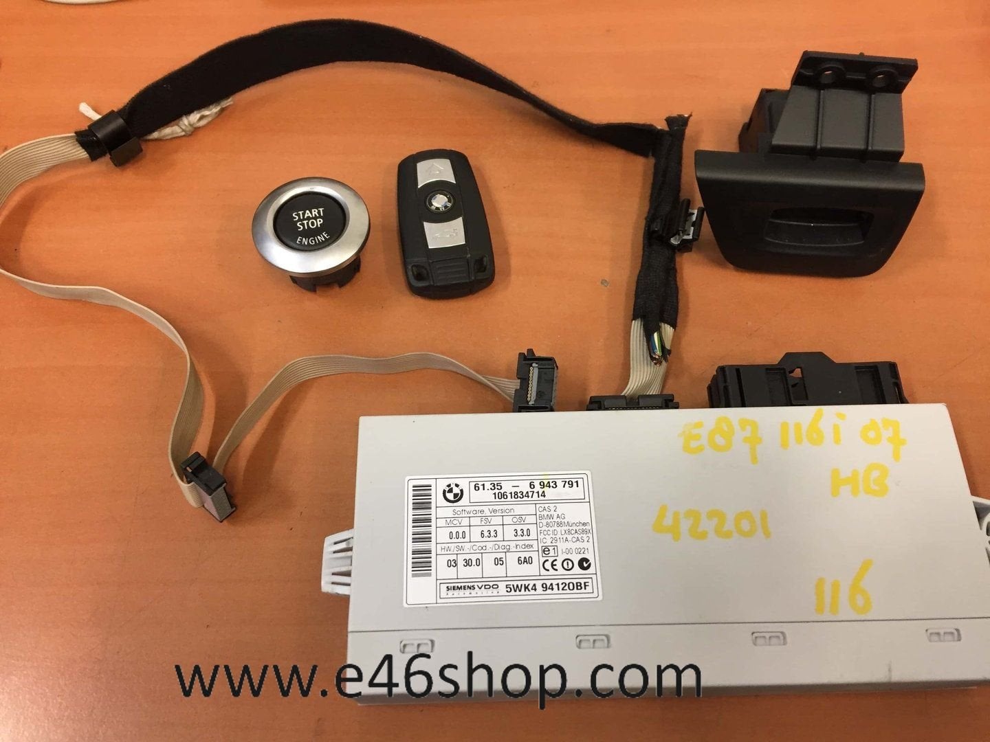 BMW e87 e87 ECU DME CAS2 sleutel start set, Gebruikt, -, -, Ophalen of Verzenden