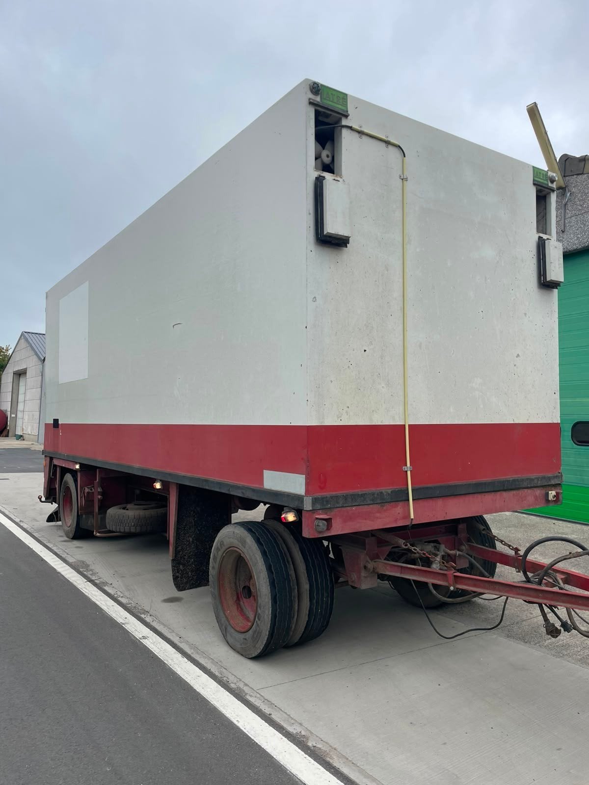 aanhangwagen 7meter Latre, Ophalen, Gebruikt
