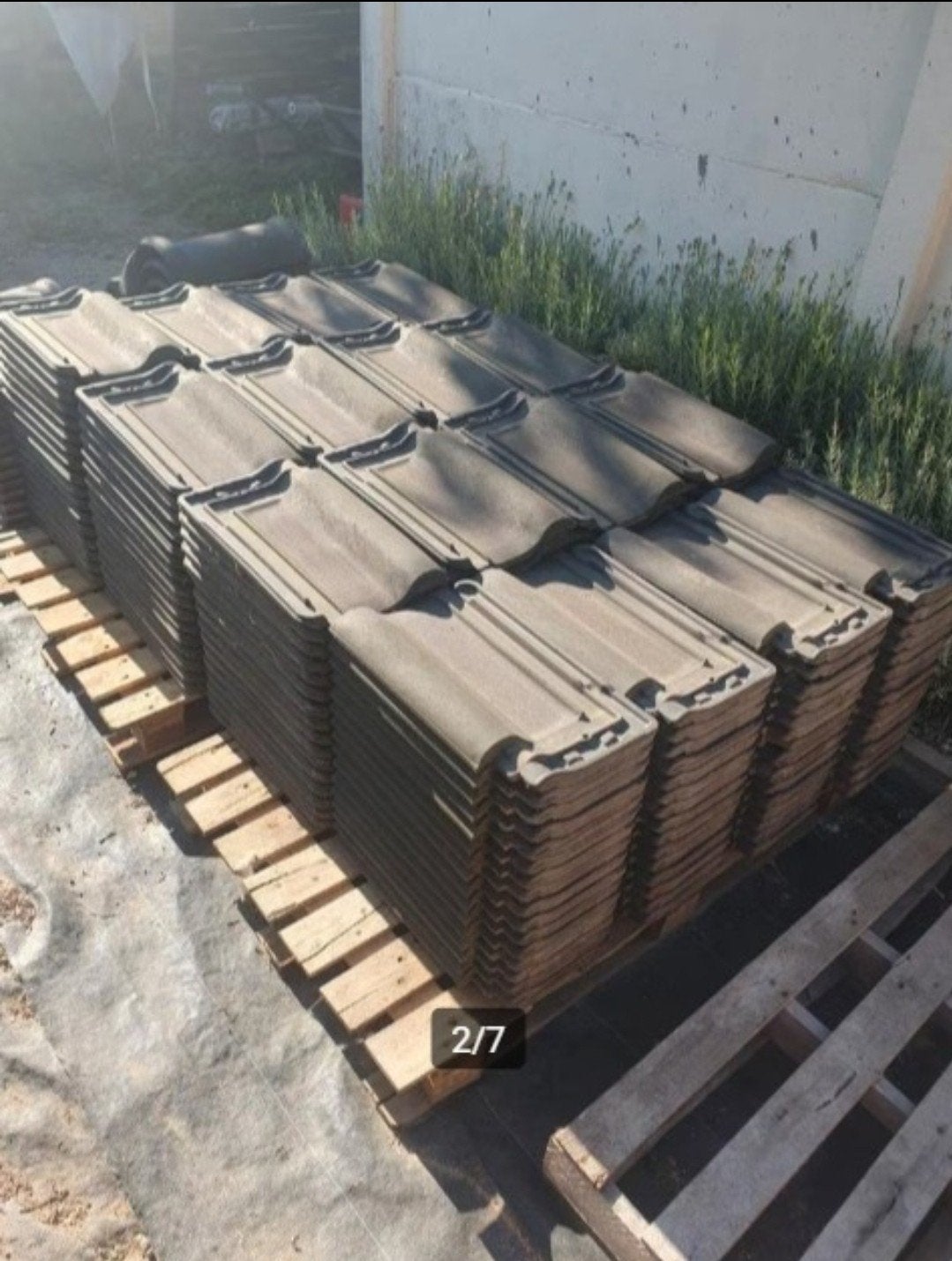 dakpannen edilians 45m2, Doe-het-zelf en Bouw, Ophalen, Steen of Klei, Zwart, Zo goed als nieuw