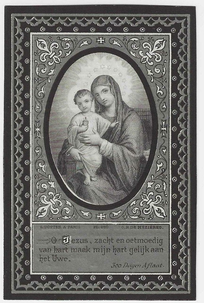 Eugenia Van Den Hauwe, Bassevelde 1802 - Bassevelde 1880, Verzamelen, Ophalen of Verzenden, Bidprentje