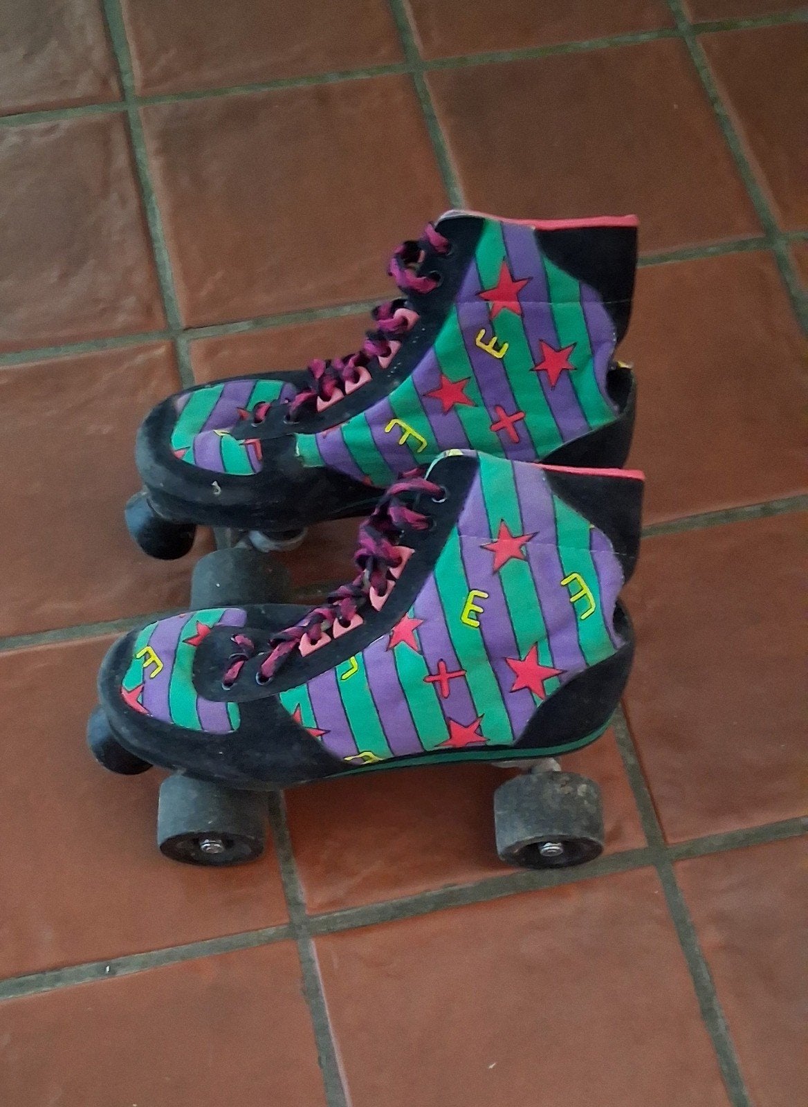 Retro rolschaatsen uit de jaren 90, maat 39, Ophalen, Gebruikt