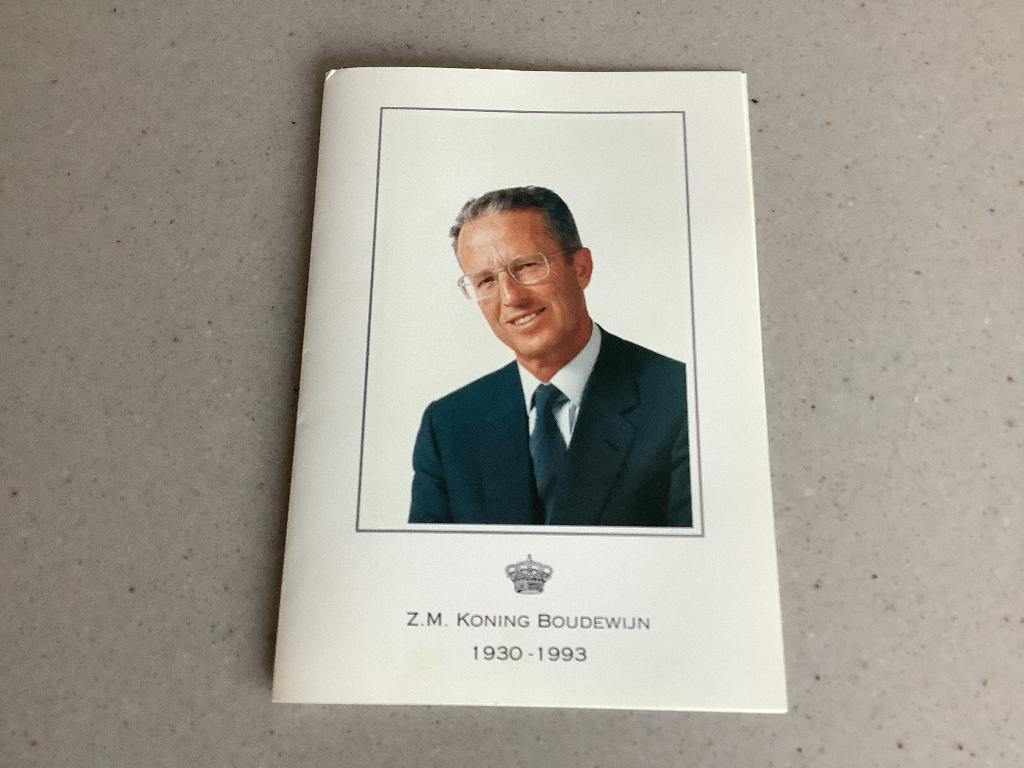 Bidprentje koning Boudewijn, Ophalen of Verzenden, Bidprentje