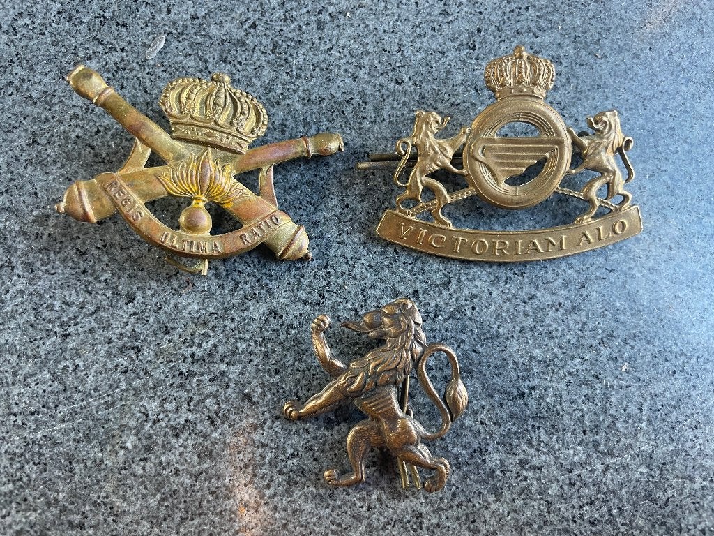 3 emblèmes belges WWII : ABBL/ Belgian Army Excile, Collections, Enlèvement ou Envoi