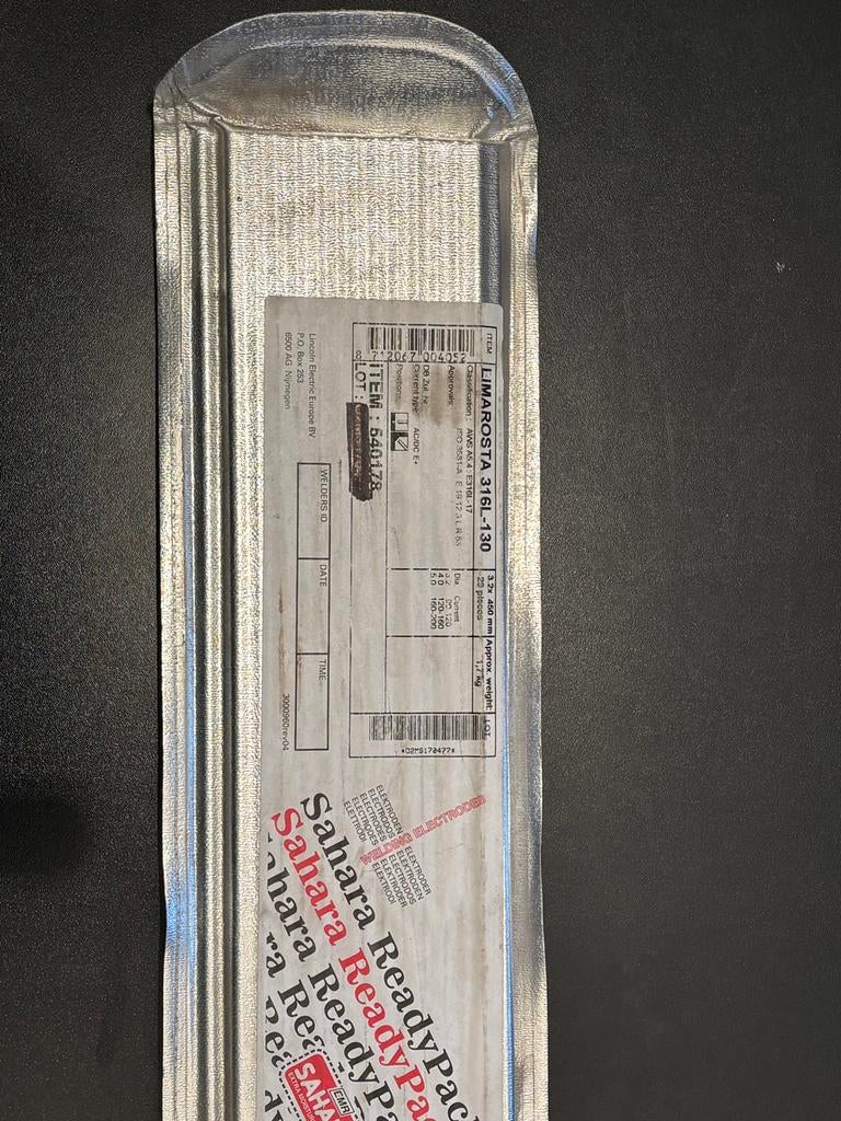 RVS elektroden. 316 L - hoge kwaliteit, Ophalen of Verzenden, Nieuw, Elektroden