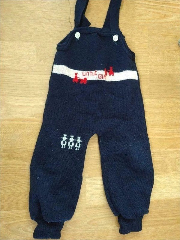 Vintage salopette ? Broek met bretellen ?, Kinderen en Baby's, Broekje, Vintage ., Zo goed als nieuw, Verzenden