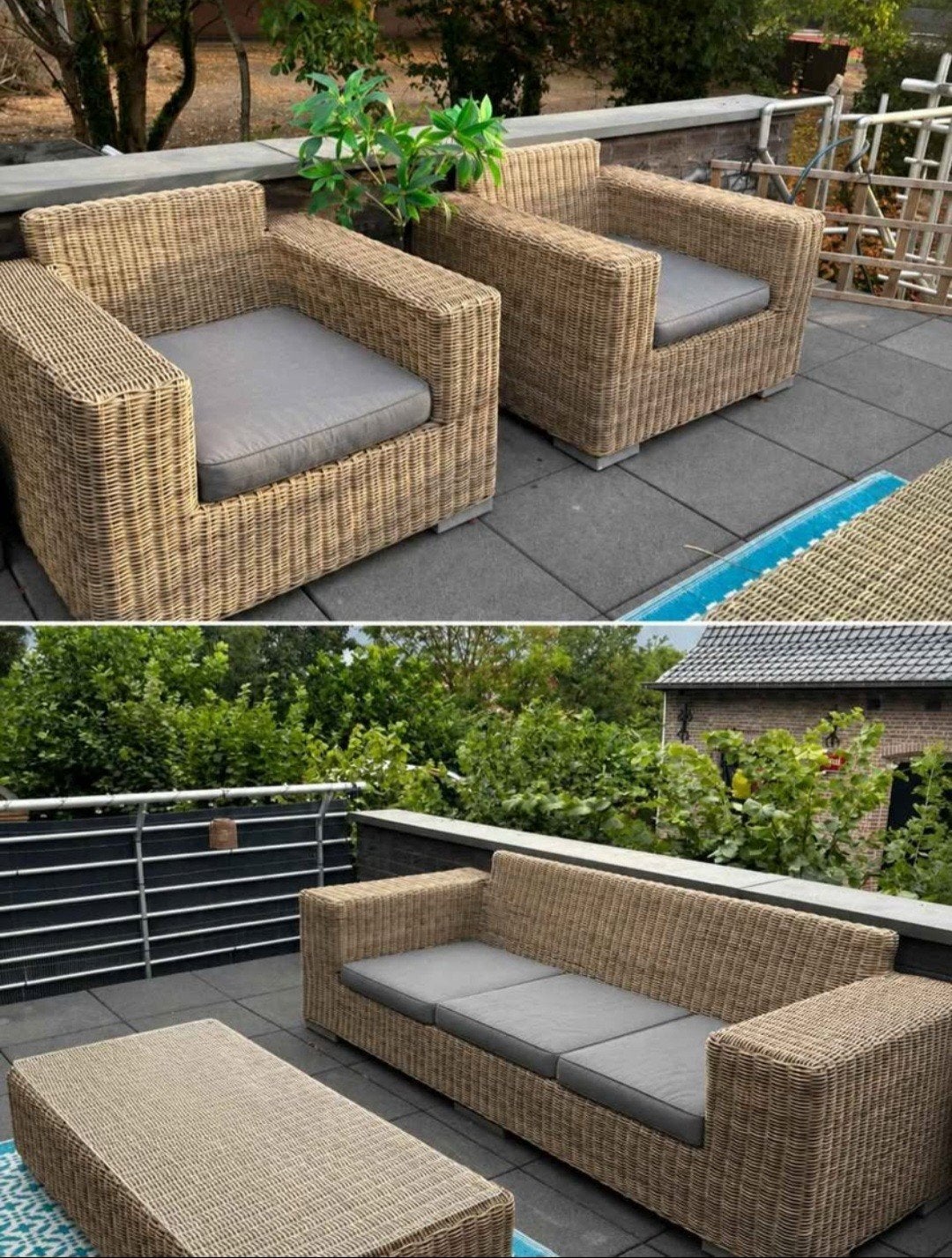 lounge zetel, Ophalen, Wicker, Loungeset
