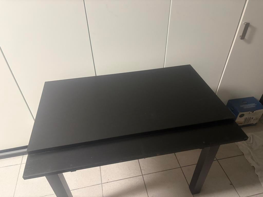 Zwarte bureau, Ophalen, Gebruikt, Zwart, Hout