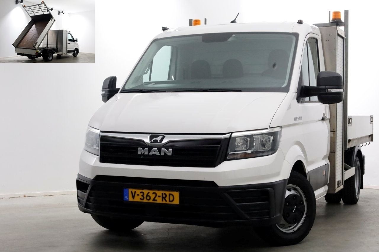 MAN TGE 5.180 2.0 177pk E6 L2H1 Kipper Dubbel Lucht Trekhaak, Wit, Bedrijf, Electronic Stability Program (ESP), Onderhoudsboekje