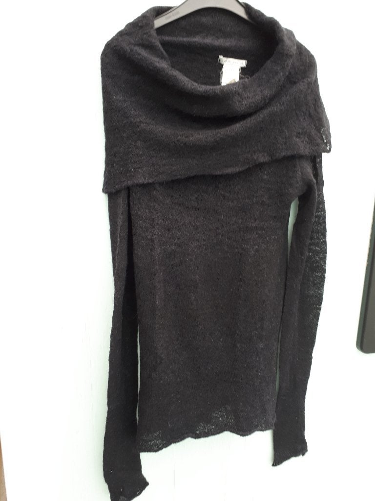 pull fin noir très élégant Sarah Pacini taille unique, Enlèvement, Gris
