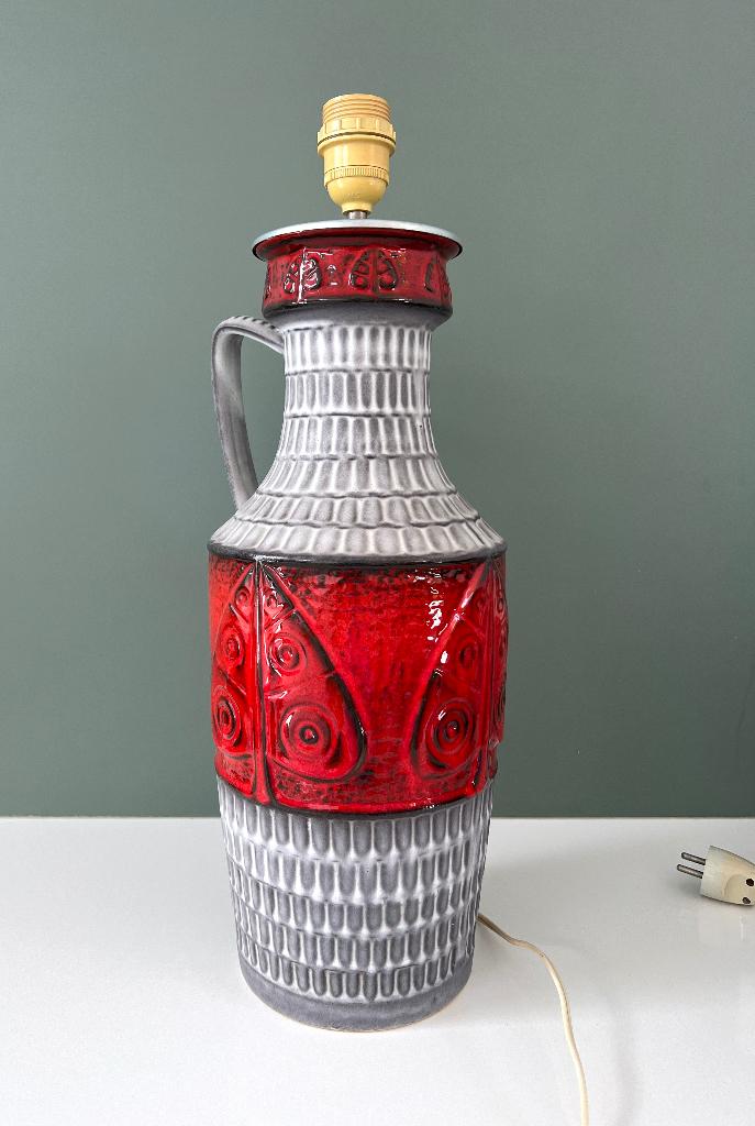 Vintage Bay Keramik tafellamp 269-45 - West Germany, Huis en Inrichting, Lampen | Tafellampen, Zo goed als nieuw, 50 tot 75 cm