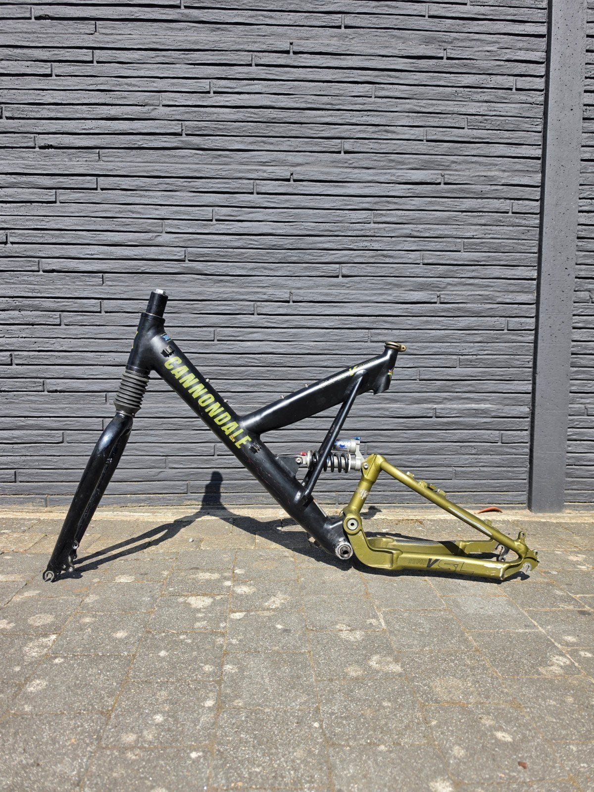 Cannondale Super V800 1998 retro mtb frame fully, Fietsen en Brommers, Fietsen | Crossfietsen en BMX, Ophalen, Aluminium, Zo goed als nieuw