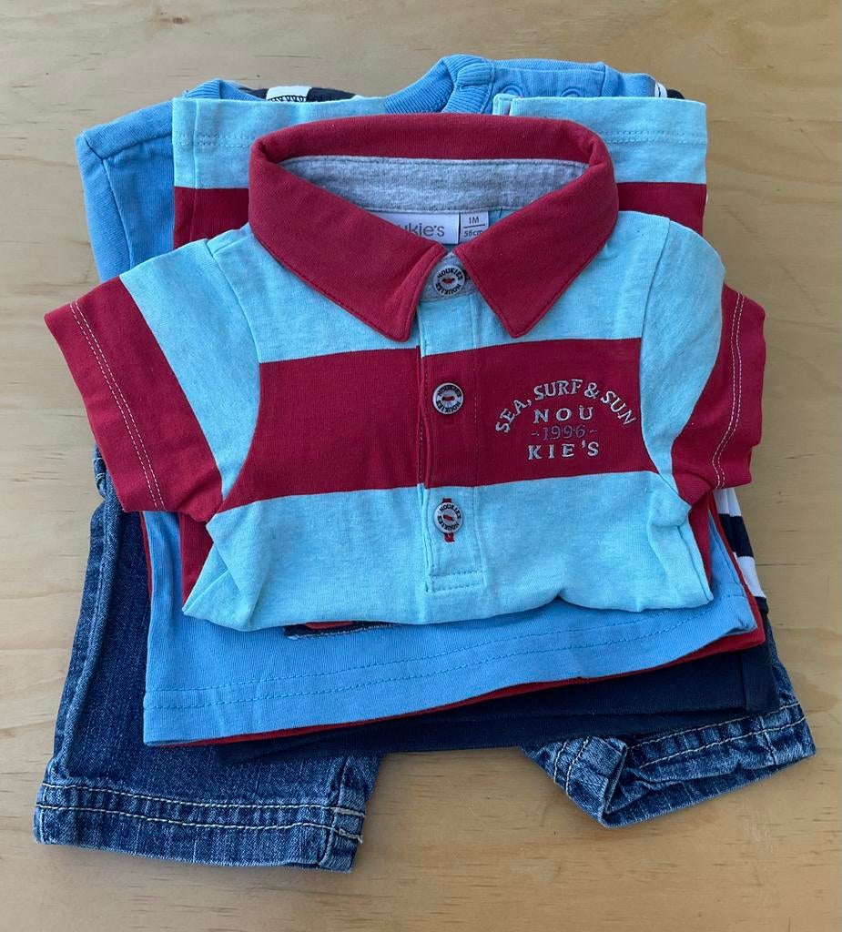 Lot 5 vêtements bébé garçon…. 56 cm / 1 mois, Enlèvement, Utilisé, Garçon, Pantalon