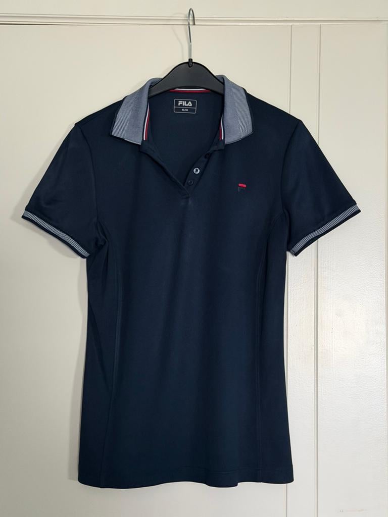 Nieuwstaat blauwe tennis polo van Fila (xl), Kleding | Dames, Sportkleding, Ophalen, Zo goed als nieuw, Blauw, Overige typen
