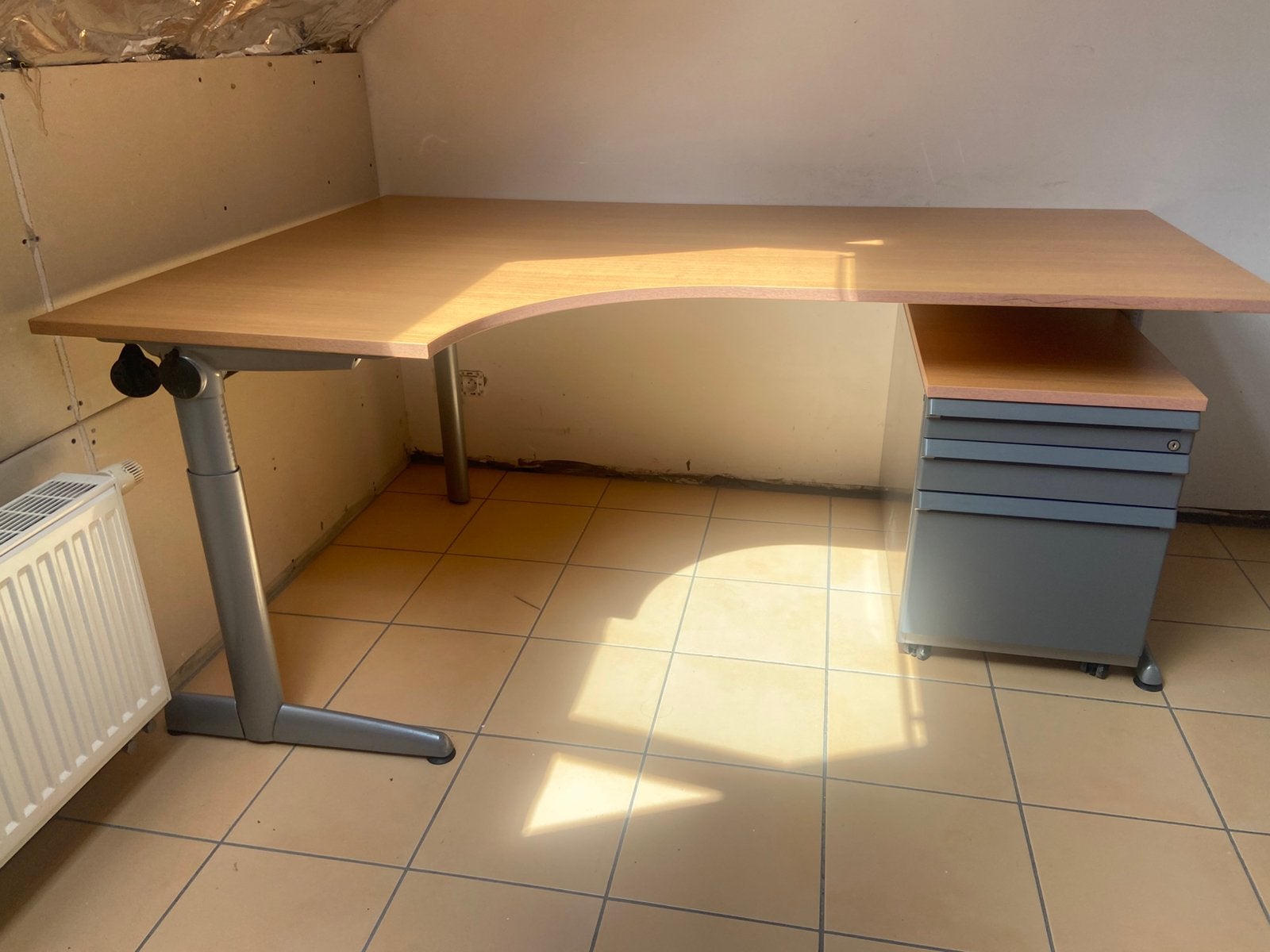 Bureau met kast, Huis en Inrichting, Bureaus, Ophalen, Gebruikt, Hoekbureau, Modern
