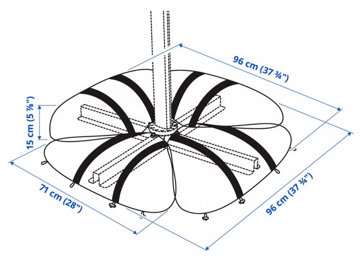 Pied de parasol Ikea (sans sacs), Enlèvement, Neuf, Base de parasol