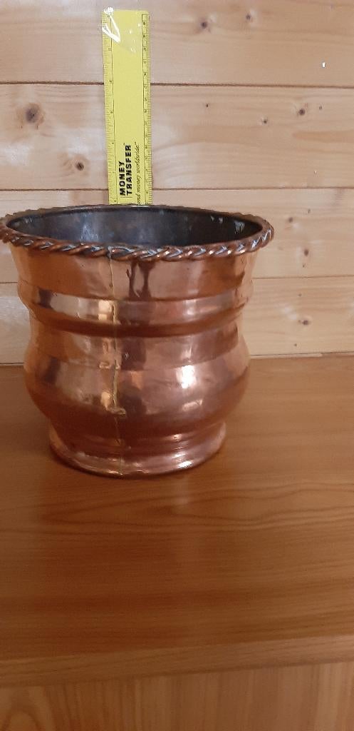koperen pot diameter 18 cm, Antiek en Kunst, Ophalen, Koper