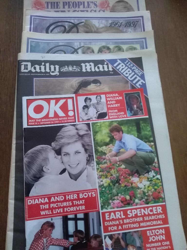 Originele Engelse kranten 1997 / Overlijden prinses Diana, Verzamelen, Ophalen, Zo goed als nieuw