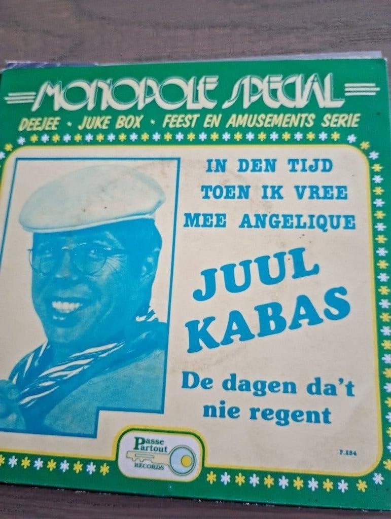 Juul Kabas - In den tijd toen ik vree mee Angelique, En néerlandais, Enlèvement ou Envoi, Pochette photo, 7 inch
