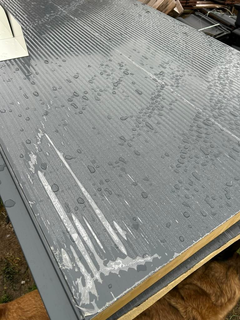 Sandwich panelen 100mm isolatie RAL 7016, Overige kleuren, Nieuw, 15 m² of meer, Metaal