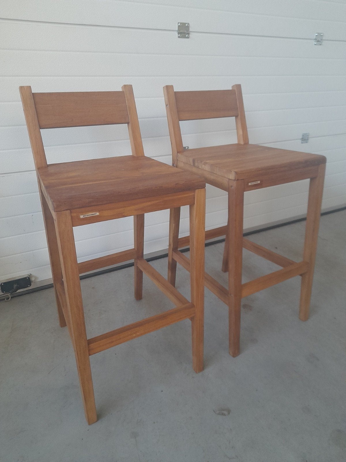 Nieuw 2 teak barkruk barkrukken, Enlèvement