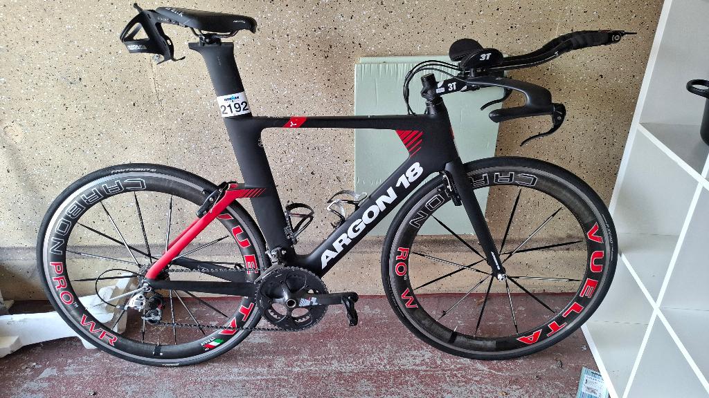 Triathlonfiets, Fietsen en Brommers, Fietsen | Racefietsen, Gebruikt, Carbon, Heren, 15 tot 20 versnellingen