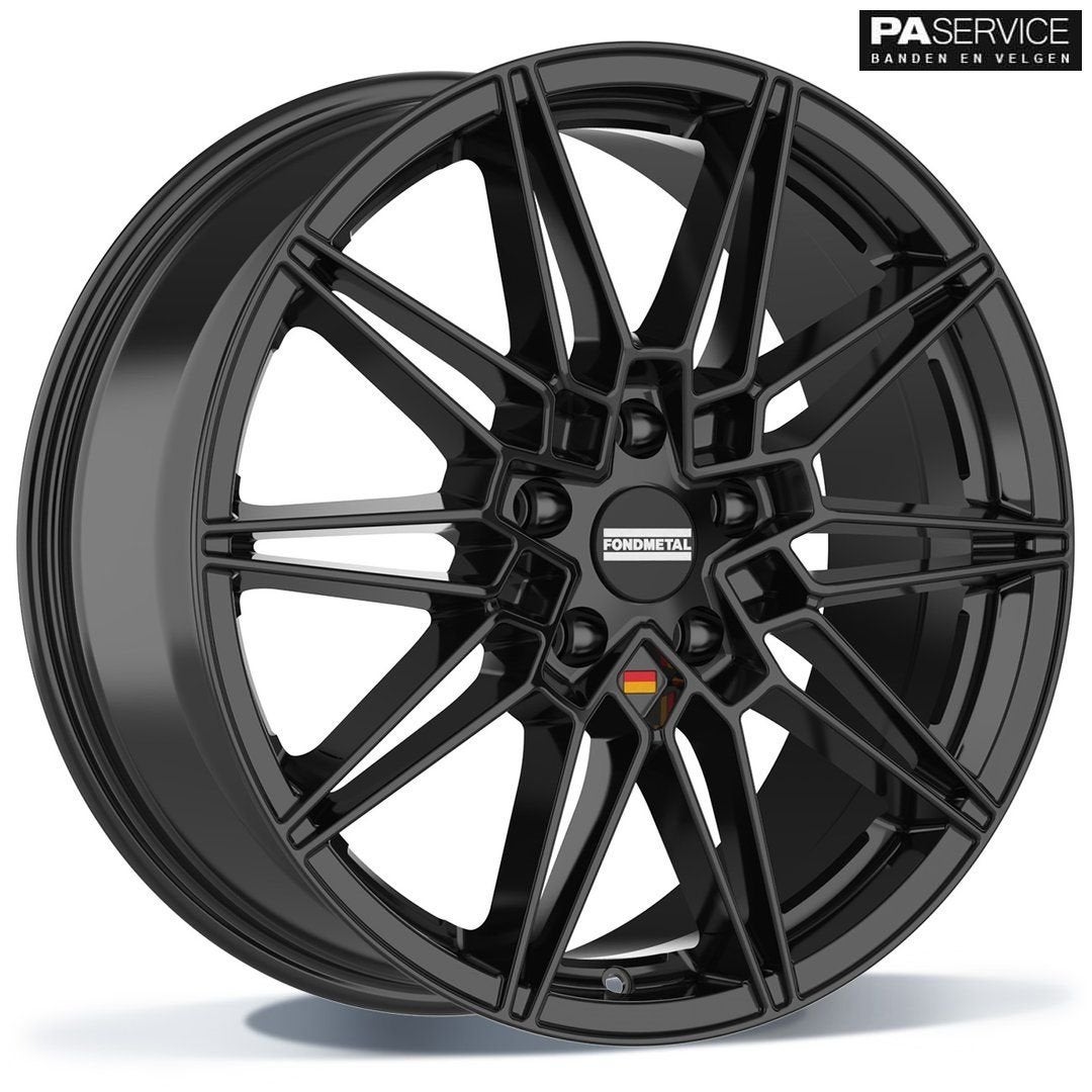 Nw 19 inch Gloss Black Fondmetal Breedset voor BMW 3 G20 G21, 19 inch, Velg(en), -, -