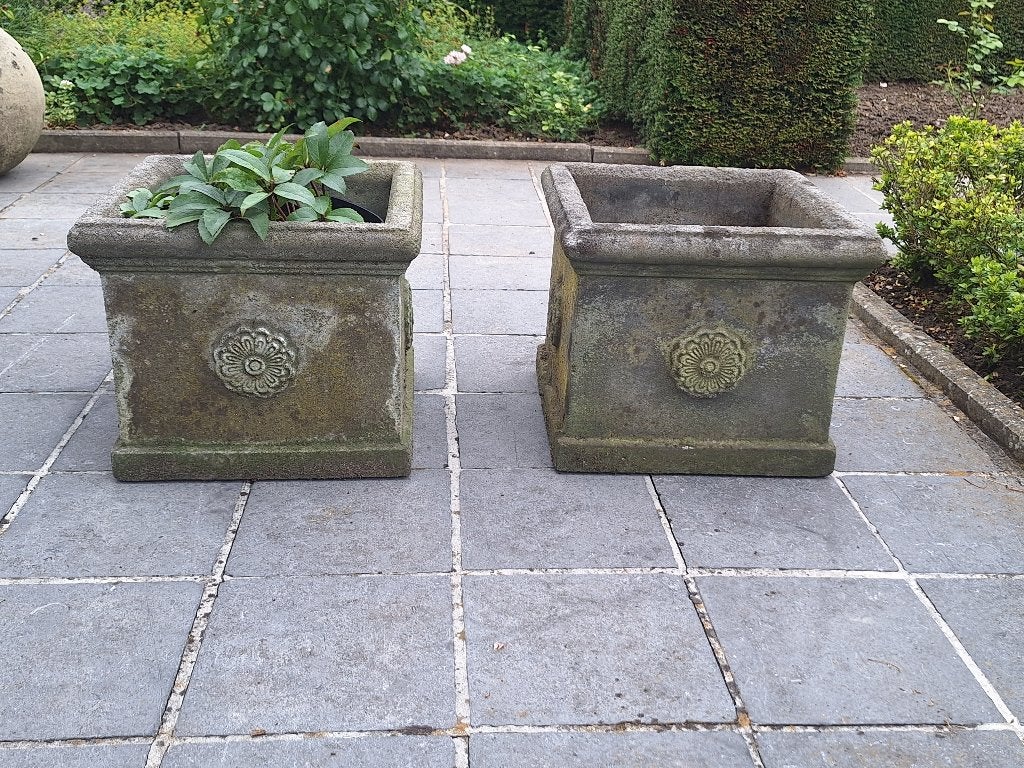 Sierpotten, Tuin en Terras, Bloempotten, Gebruikt, Vierkant, Minder dan 40 cm, Tuin