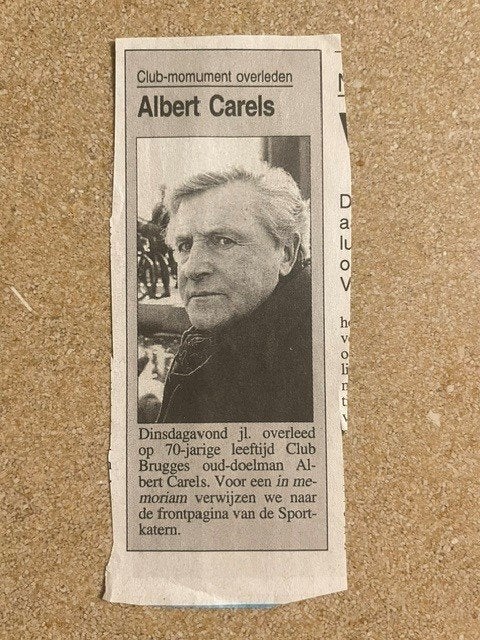 GARDIEN DU CLUB DE BRUGES, M. ALBERT CARELS, 1924, Enlèvement ou Envoi, Image pieuse