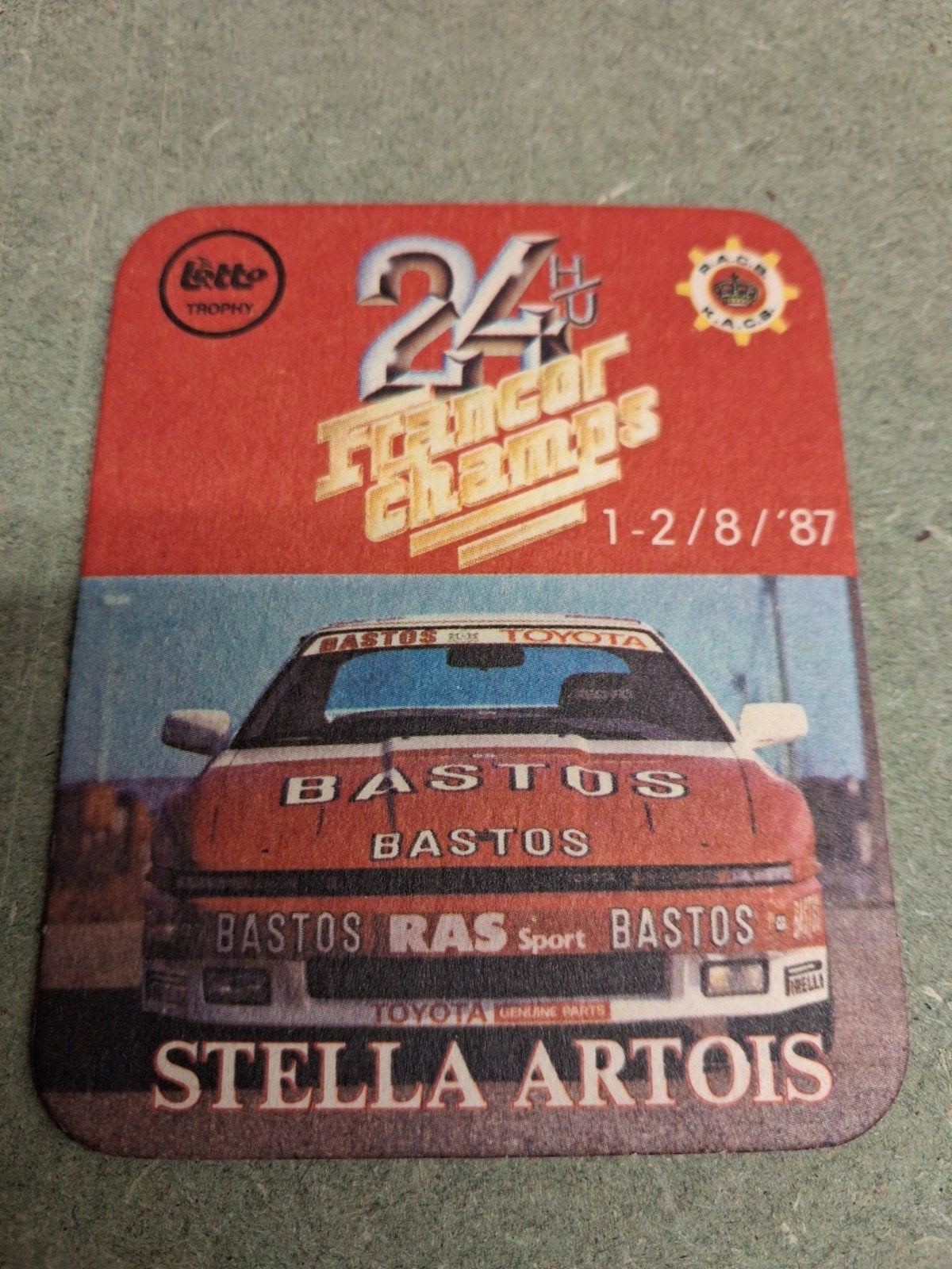 Datum viltje Stella Artois Francorchamps, Ophalen, Zo goed als nieuw, Viltje(s), Stella Artois