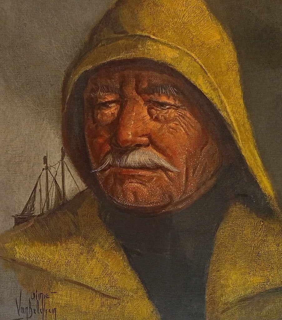 SCHILDERIJ Aimé VAN BELLEGHEM, Ophalen of Verzenden, Gesigneerd, Olieverf, Doek
