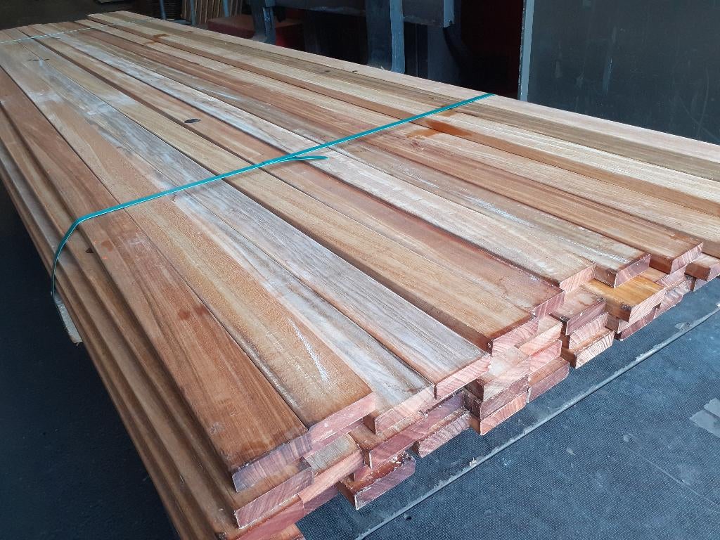 7 volle bundels hardhout latten 21x70mm - prijs vanaf 1,70pm, Tuin en Terras, Palen, Balken en Planken, Planken, Nieuw, Ophalen of Verzenden