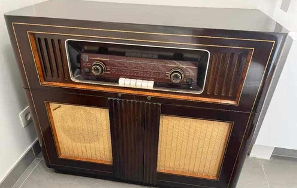 Philips vintage radiomeubel -1956, Enlèvement, Utilisé, Tuner ou Radio, Autres marques
