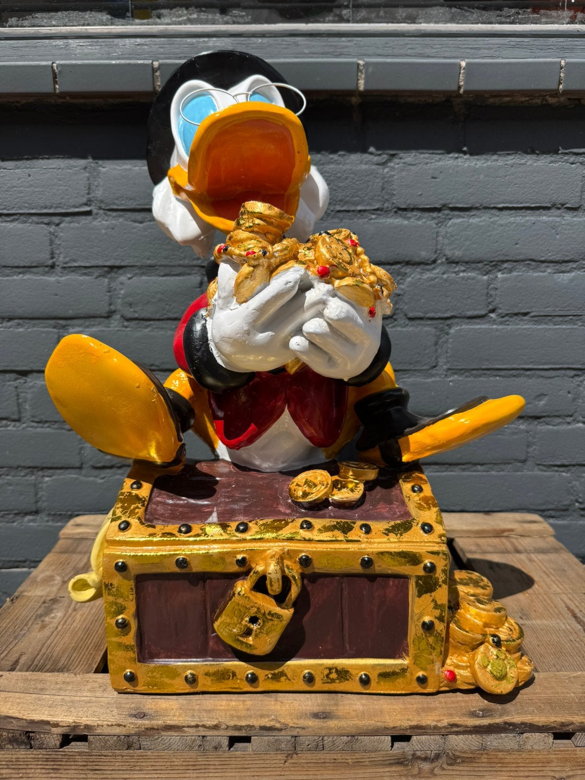 Disney Dagobert Duck beeld, Ophalen, Overige figuren, Gebruikt, Beeldje of Figuurtje