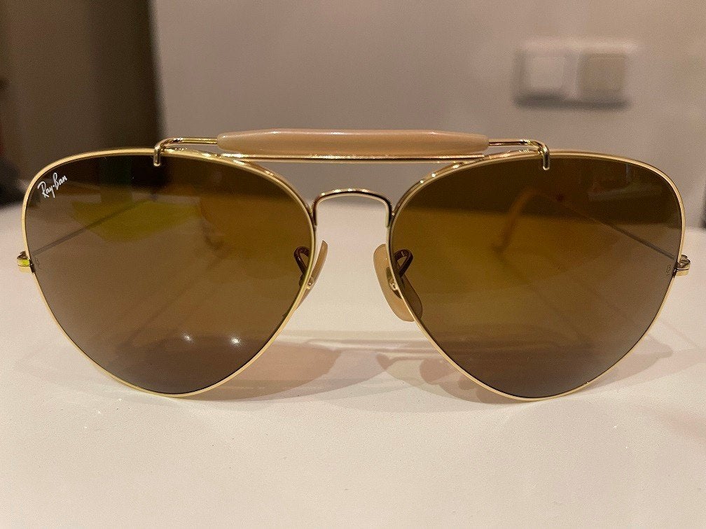 Vintage B&L Ray-Ban zonnebril Outdoorsman II 62mm B15 O20, Zonnebril, Overige kleuren, Ophalen of Verzenden, Zo goed als nieuw
