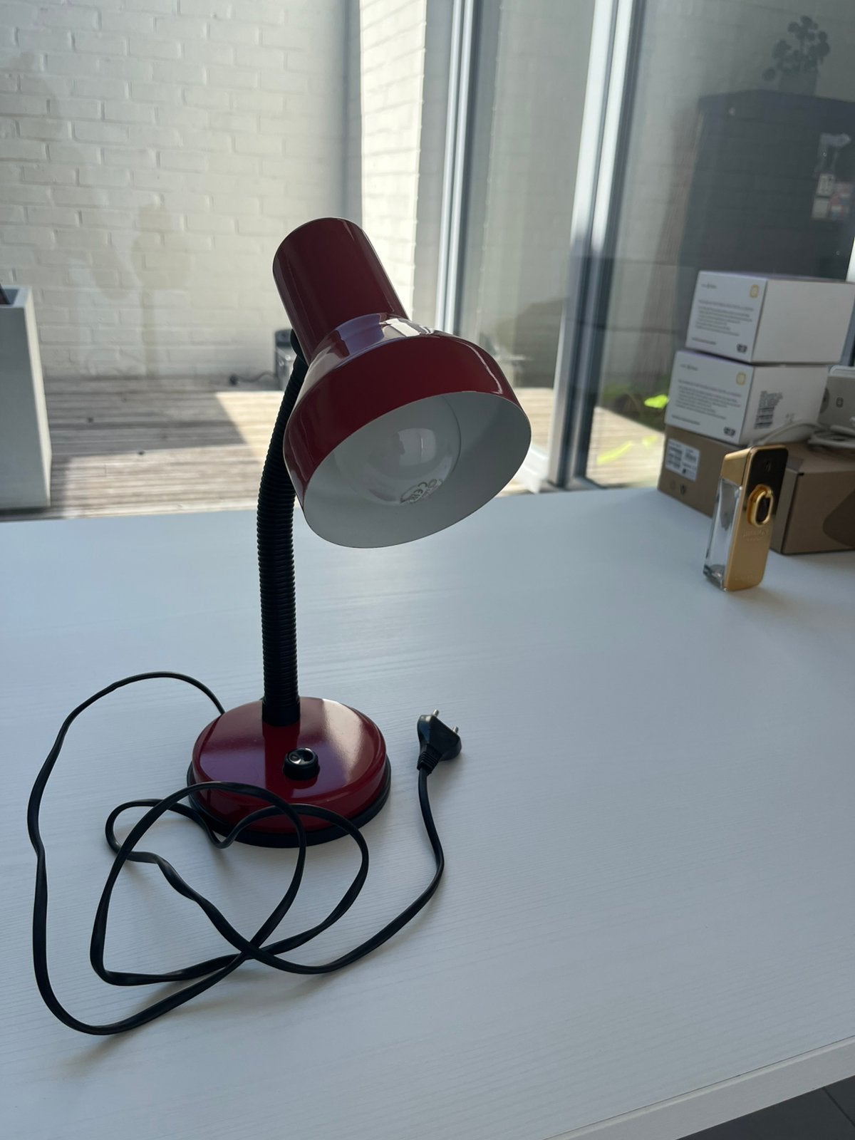 Vintage bureaulamp, Ophalen of Verzenden, Zo goed als nieuw, Bureaulamp, Vintage