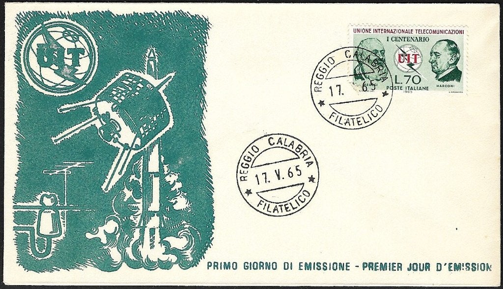 1965 - ITALIË - FDC 100 jaar ITU [Y&T 922], Verzenden, Postfris