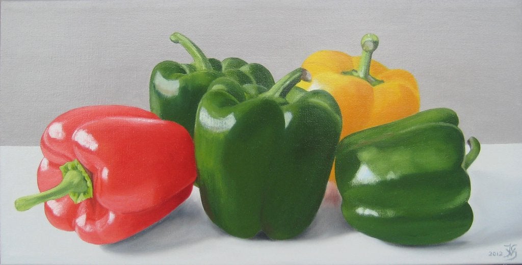 Schilderij in olieverf, Antiek en Kunst, Kunst | Schilderijen | Klassiek, Ophalen, Doek, Stilleven, Olieverf
