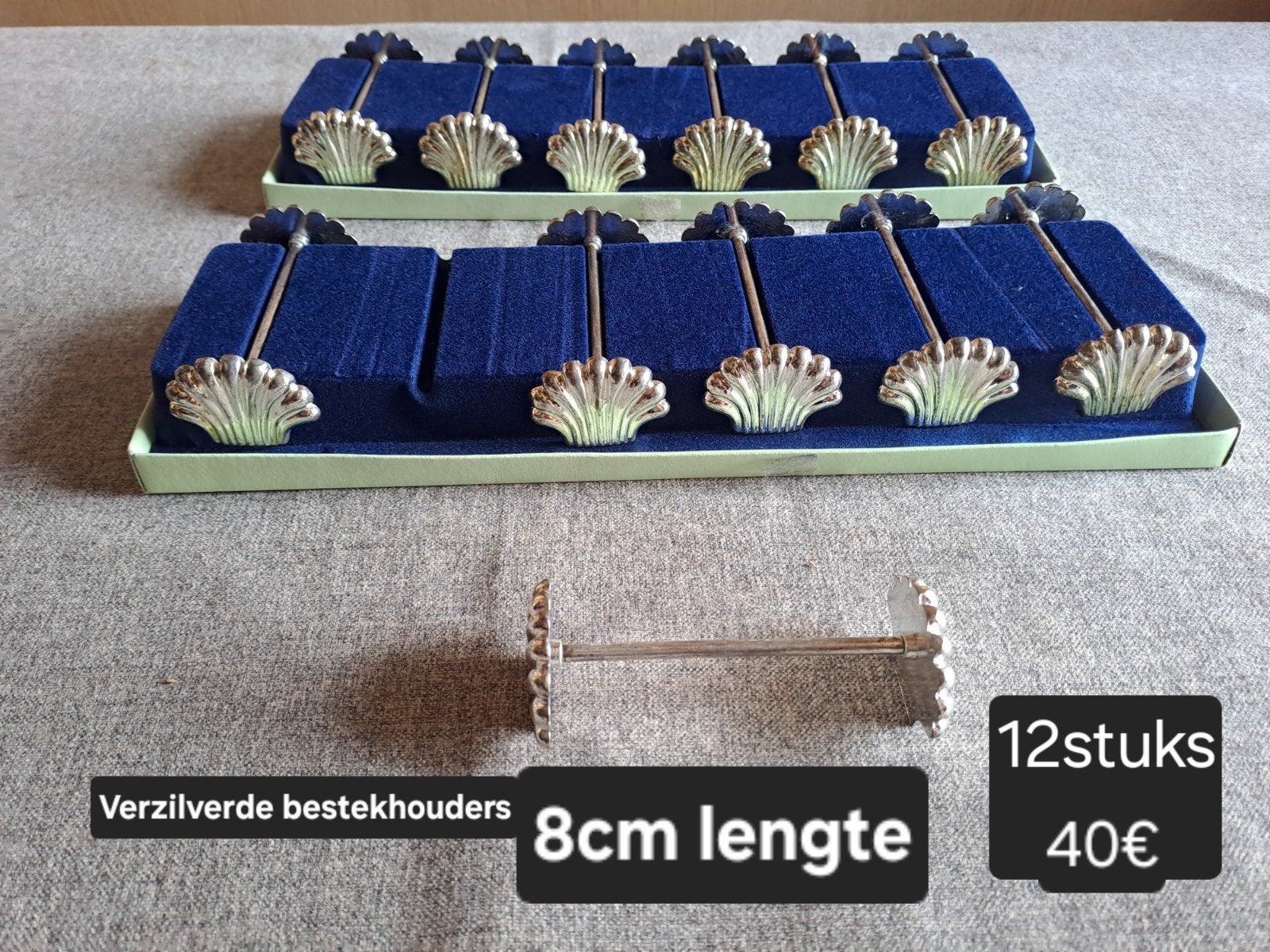 Bestekhouders 12stuks
Vintage schelpen, Ophalen of Verzenden