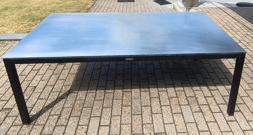 Table de jardin Kith & Kin aluminium trespa acier inoxydable, Enlèvement, Comme neuf, Carré, Aluminium