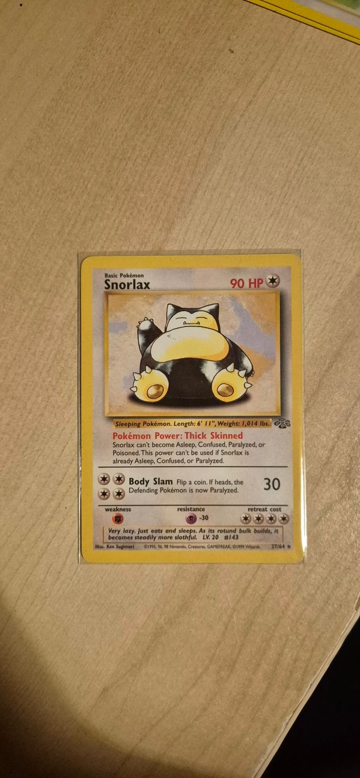 Pokemon kaart snorlax, Ophalen of Verzenden, Zo goed als nieuw