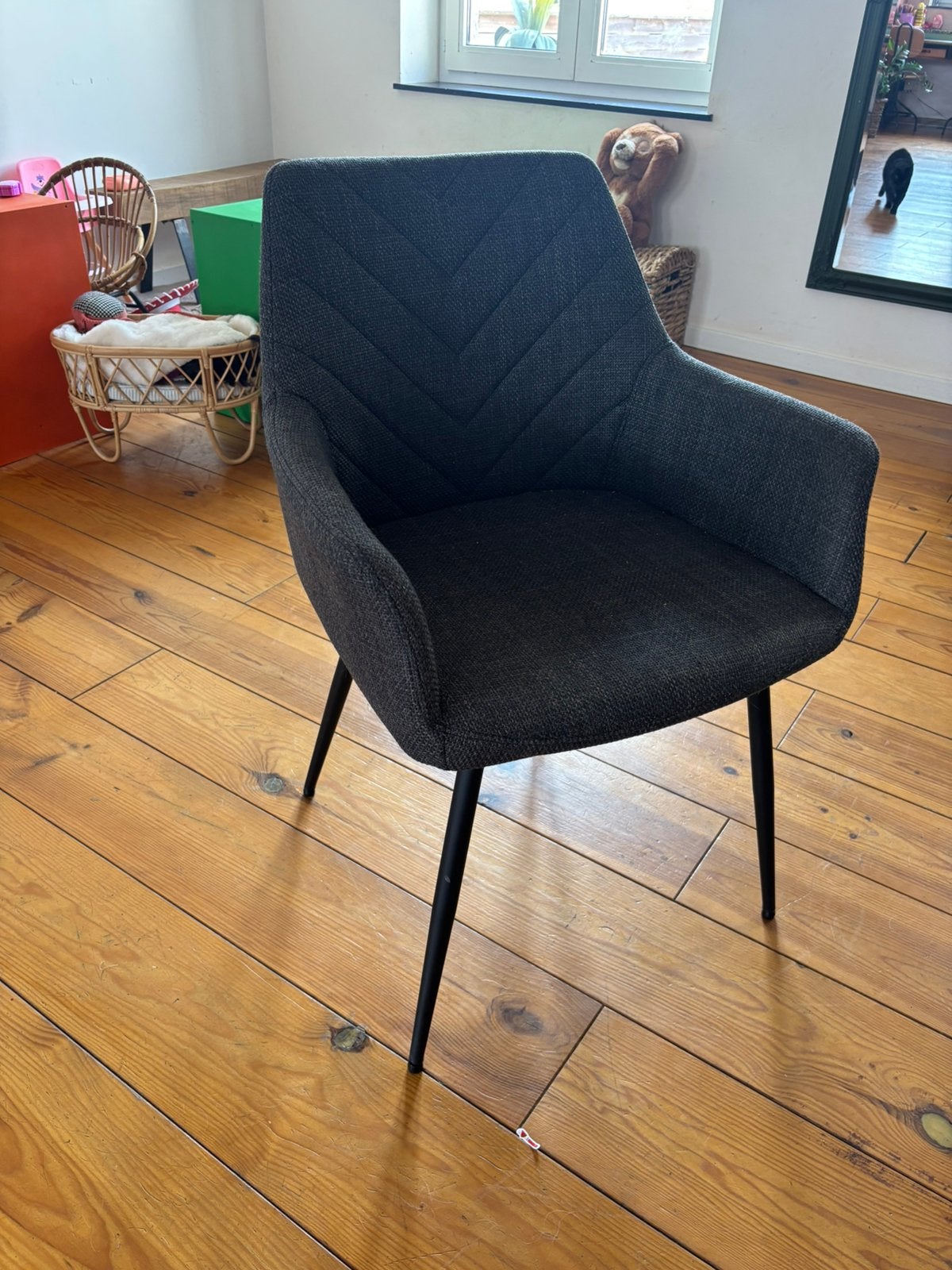 Lot de 4 chaises a vendre, Maison & Meubles, Chaises, Enlèvement, Utilisé, Bleu, Quatre