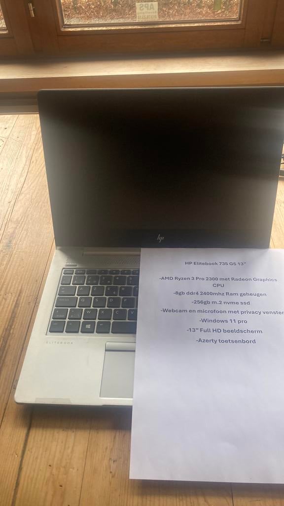 HP Elitebook 735 g5 13 pouces, Enlèvement, Comme neuf, 13 pouces