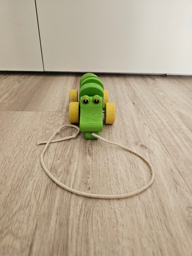Trekspeelgoed hout krokodil plantoys, Ophalen, Gebruikt, Duw- of Trekspeelgoed
